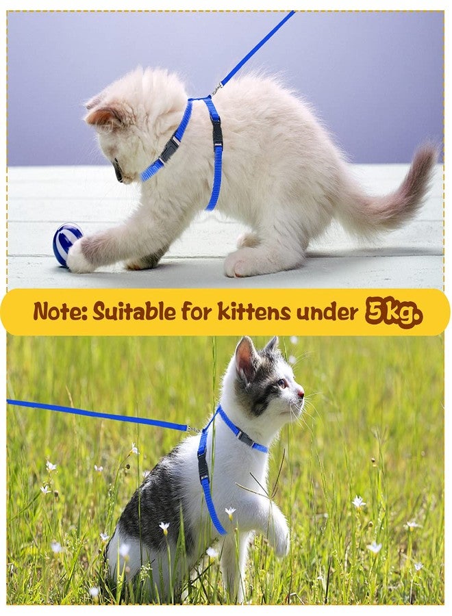 Futurekart Cat Harness Leash Nylon Set for Cat Rabbit Kitten and Small Pet Nylon Harness Strap Collar/Cat Training Leash Lead (Blue) - Image 5